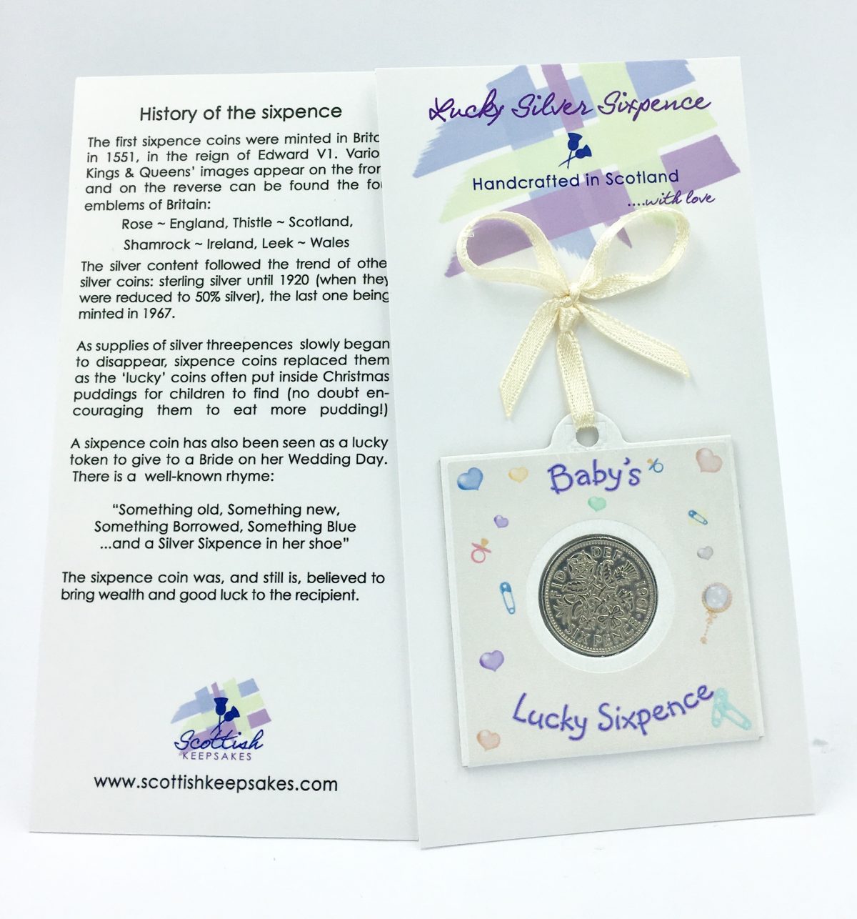BIRTH NEW BABY BOY PRESENT/GIFT A LUCKY SIXPENCE & POEM IDEAL KEEPSAKE 